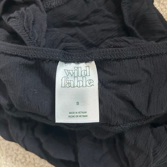 Wild Fable Women's Cut Out Cover Up Mini Dress Black Beachy Summer Size S - Picture 6 of 7